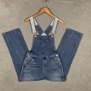 Citizens of Humanity Alma Bib Overalls Women's 6 Elysian Blue Denim Straight Leg